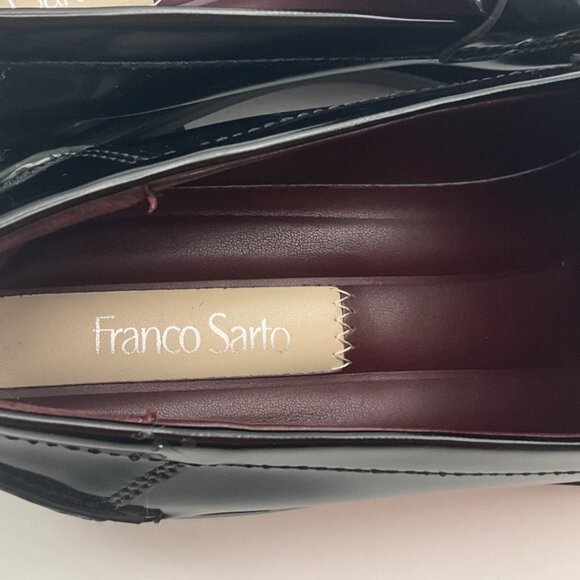 Franco Sarto Women 8.5 Gabriella Loafers Shoes Black Minimalist Preppy Old Money - Picture 4 of 12